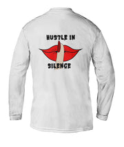 HUSTLE IN SILENCE WHITE LONG SLEEVE