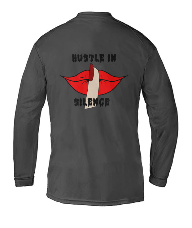 HUSTLE IN SILENCE WHITE LONG SLEEVE