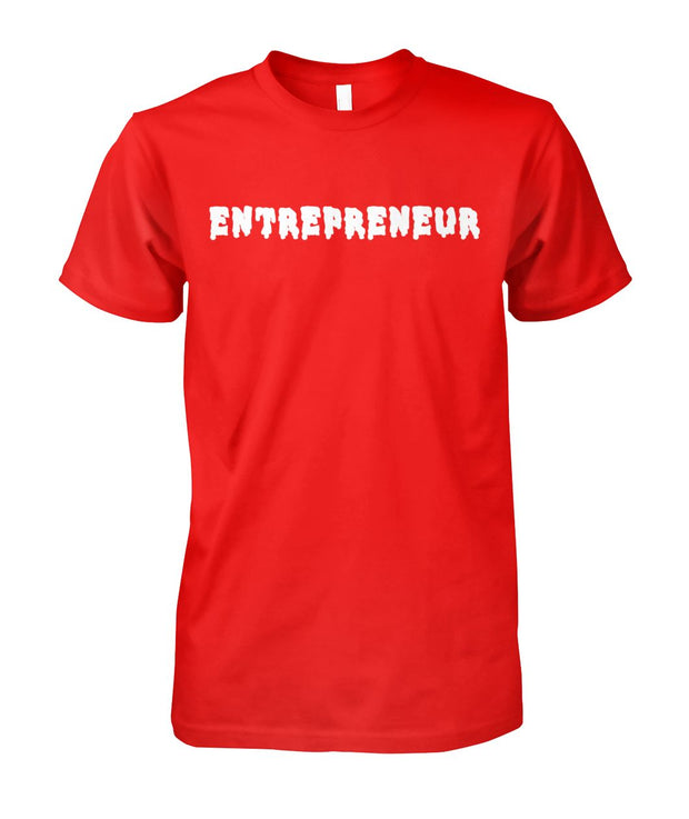 ENTREPRENEUR RED WITH WHITE FONT  Unisex Cotton Tee